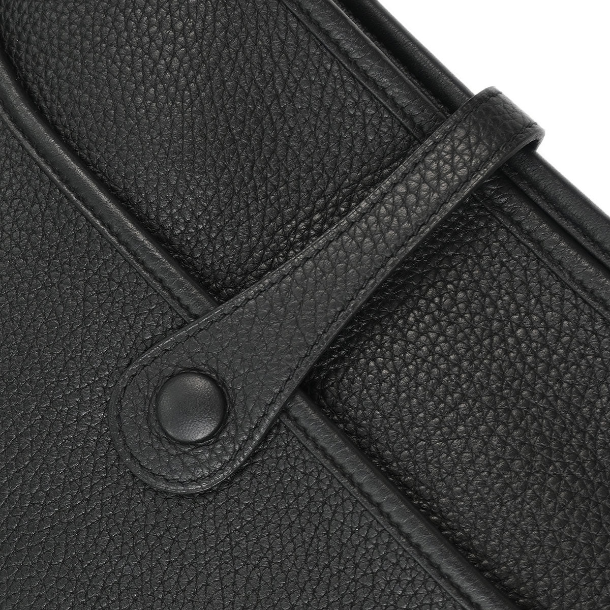 Hermes 2017 Black Taurillon Clemence Evelyne 3 29 PM Shoulder Bag