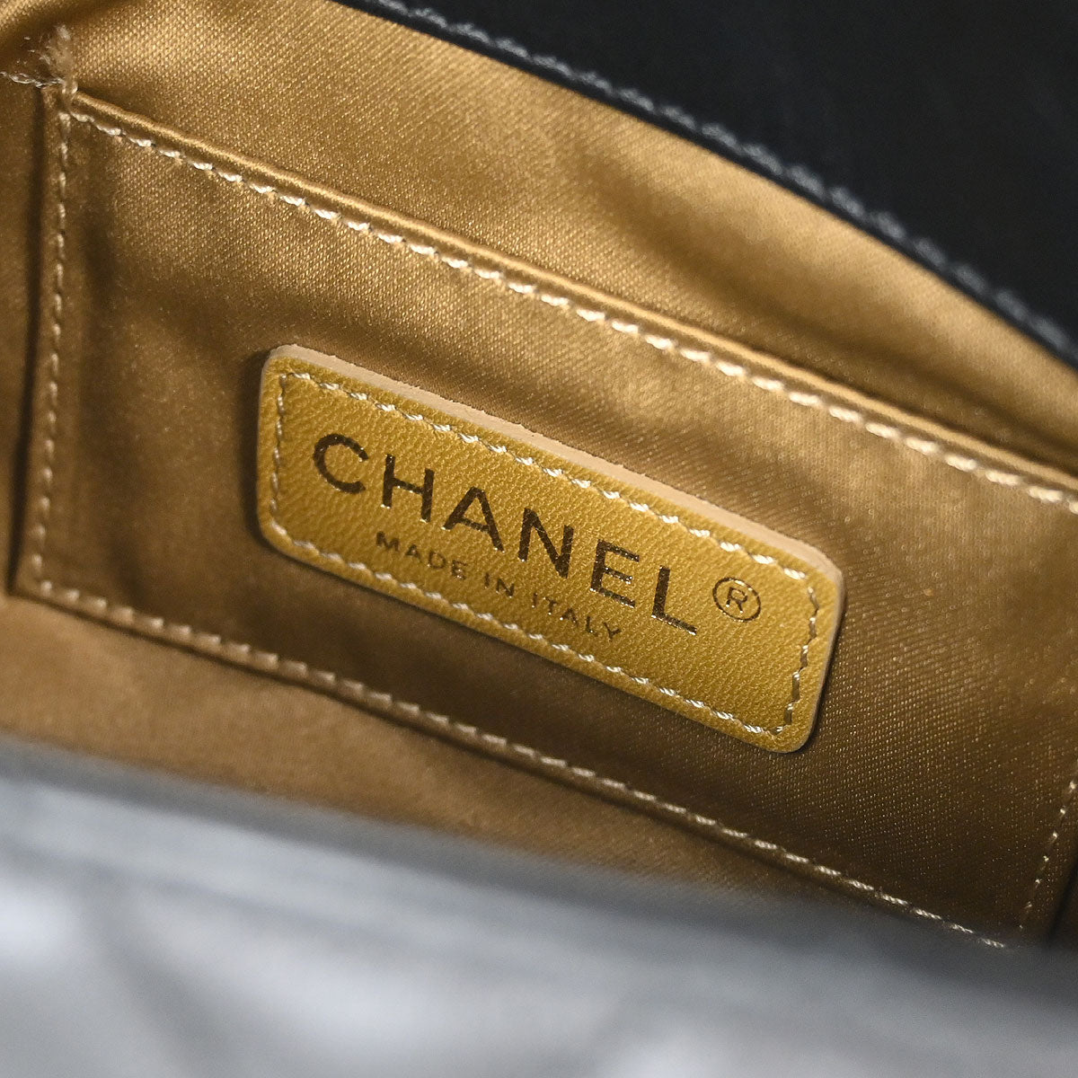 Chanel 2011 Black Lambskin Mademoiselle Lock Shoulder Bag