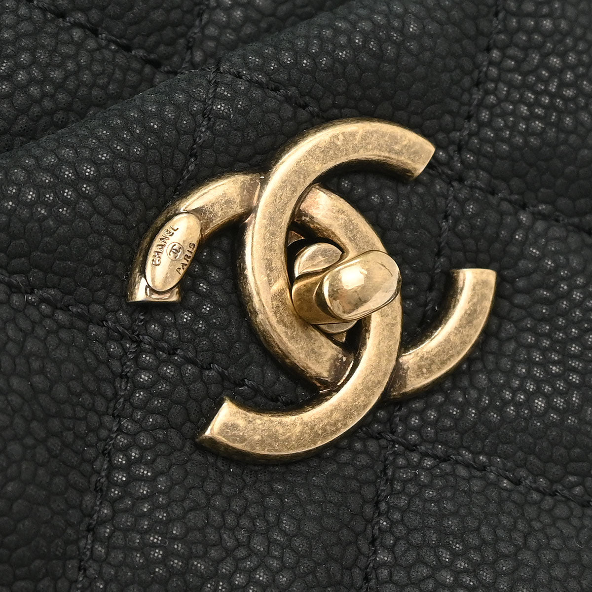 Chanel 2012-2013 Black Caviar 2way Shoulder Handbag