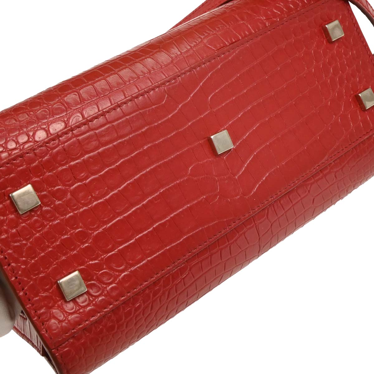 Saint Laurent * Red Leather Uptown 2way Shoulder Handbag