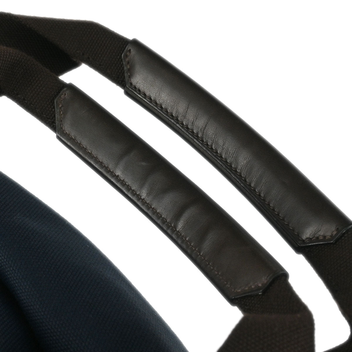 Hermes Navy Toile Officier Sac De Pansage Groom Backpack