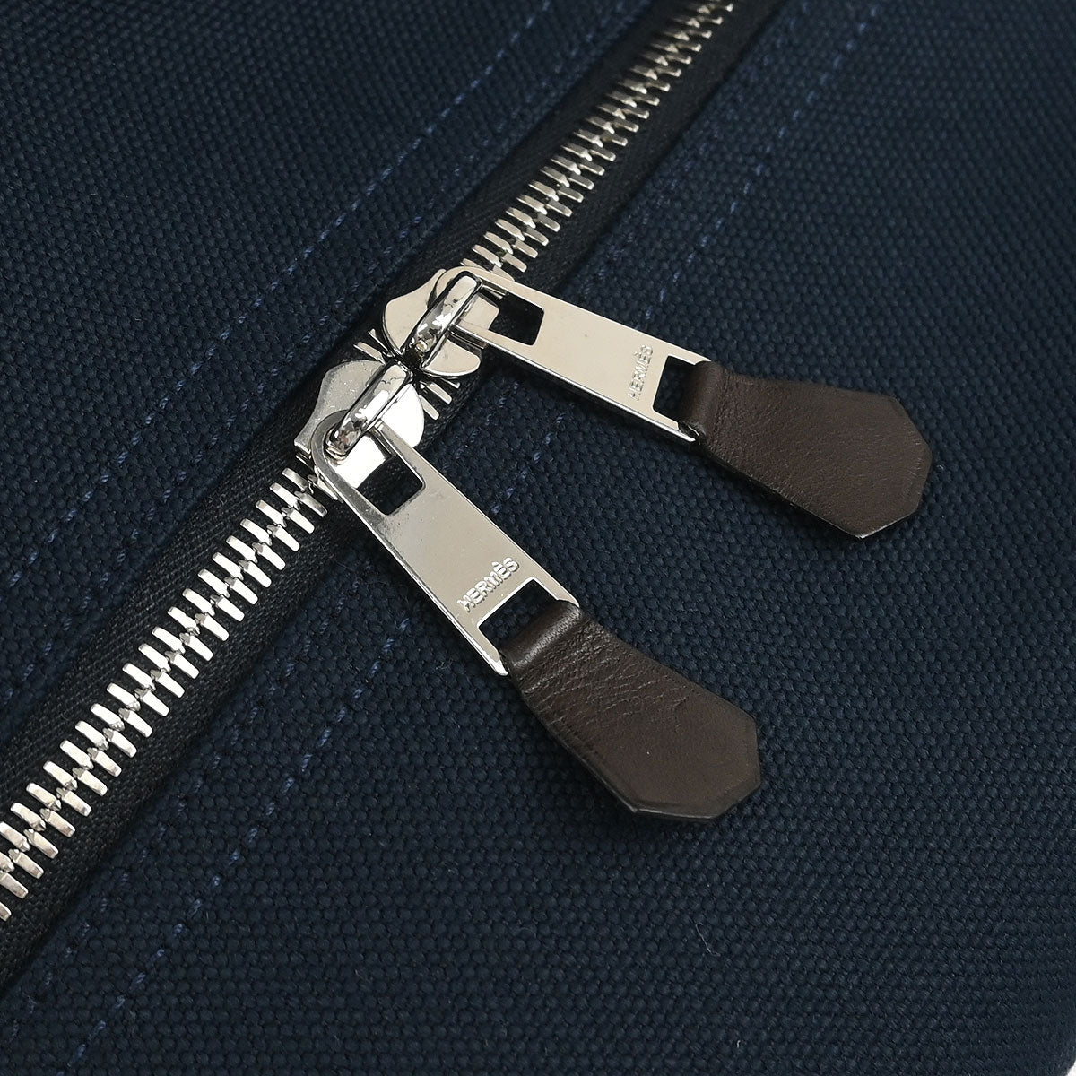 Hermes Navy Toile Officier Sac De Pansage Groom Backpack