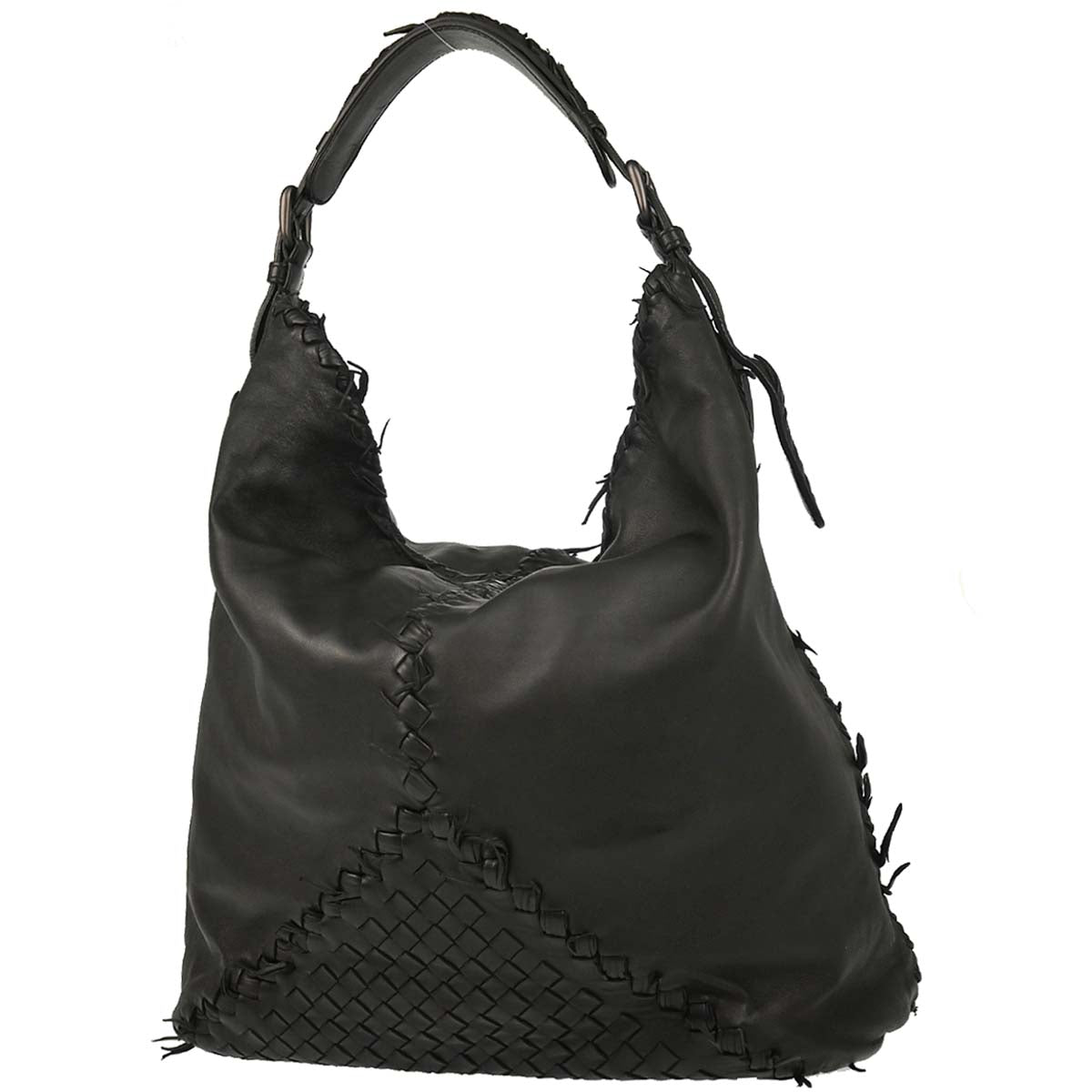 Bottega Veneta Black Intrecciato Tote Handbag