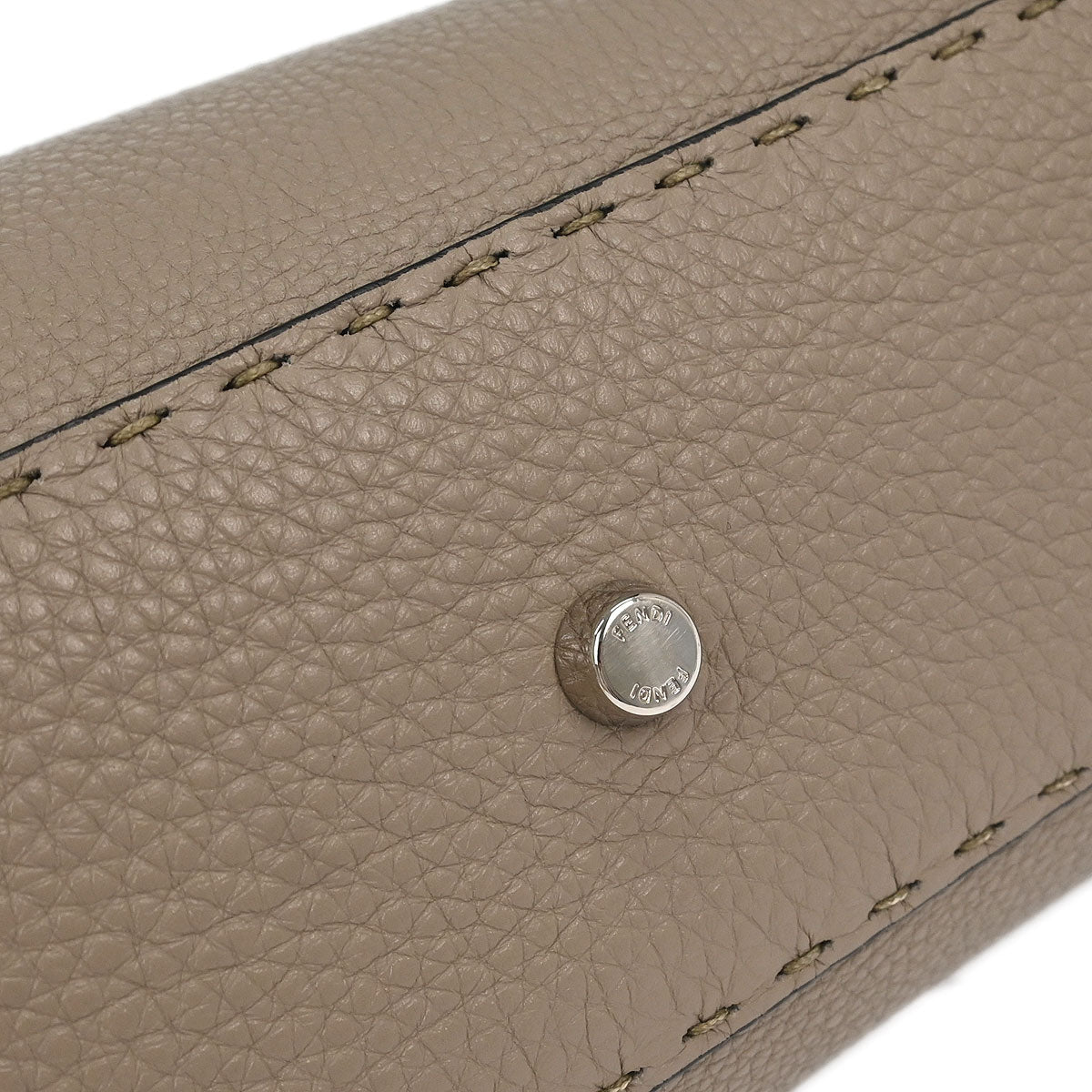 Fendi Brown Leather Peekaboo 2way Shoulder Handbag