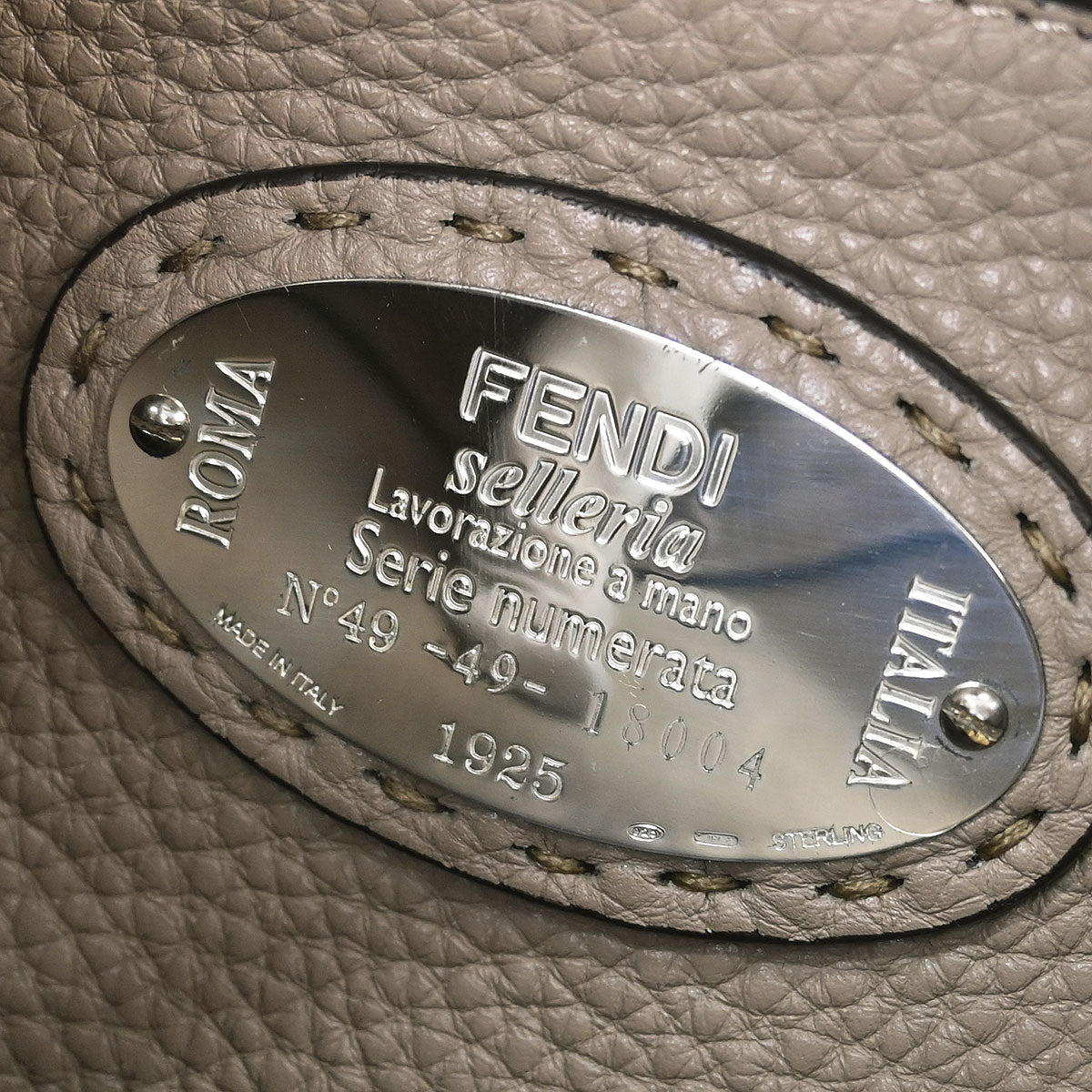 Fendi Brown Leather Peekaboo 2way Shoulder Handbag
