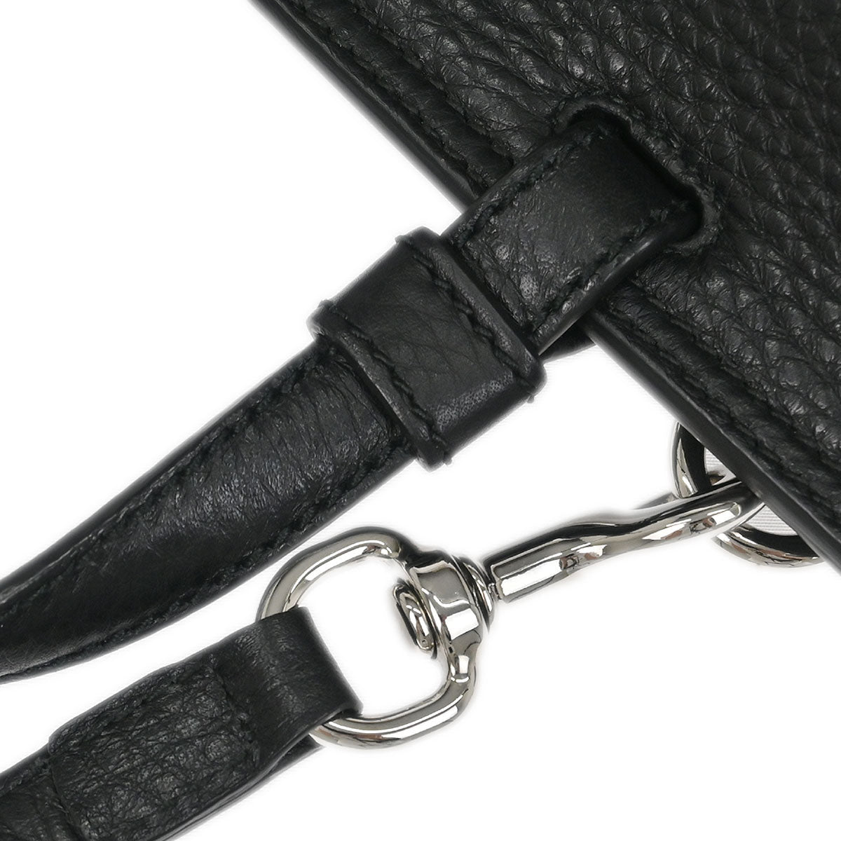 Gucci Black Leather Bamboo Daily 2way Shoulder Handbag