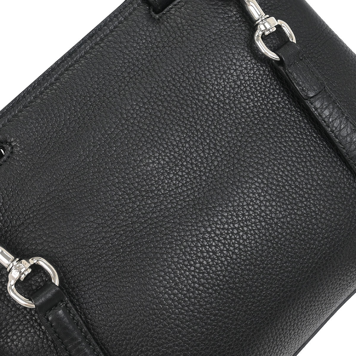 Gucci Black Leather Bamboo Daily 2way Shoulder Handbag