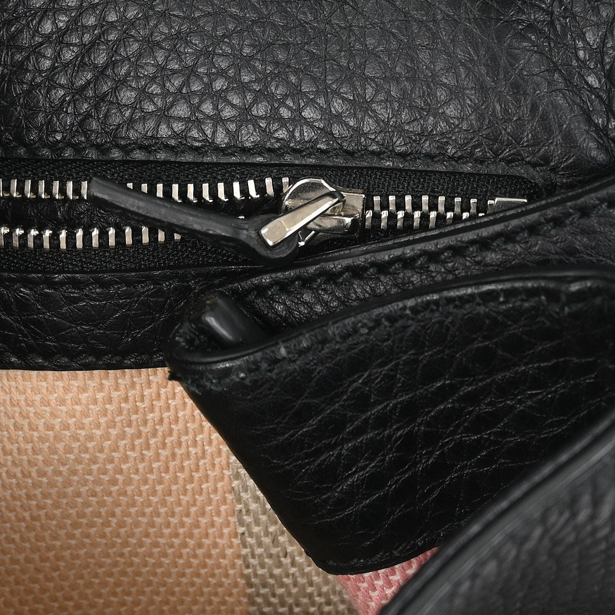 Gucci Black Leather Bamboo Daily 2way Shoulder Handbag