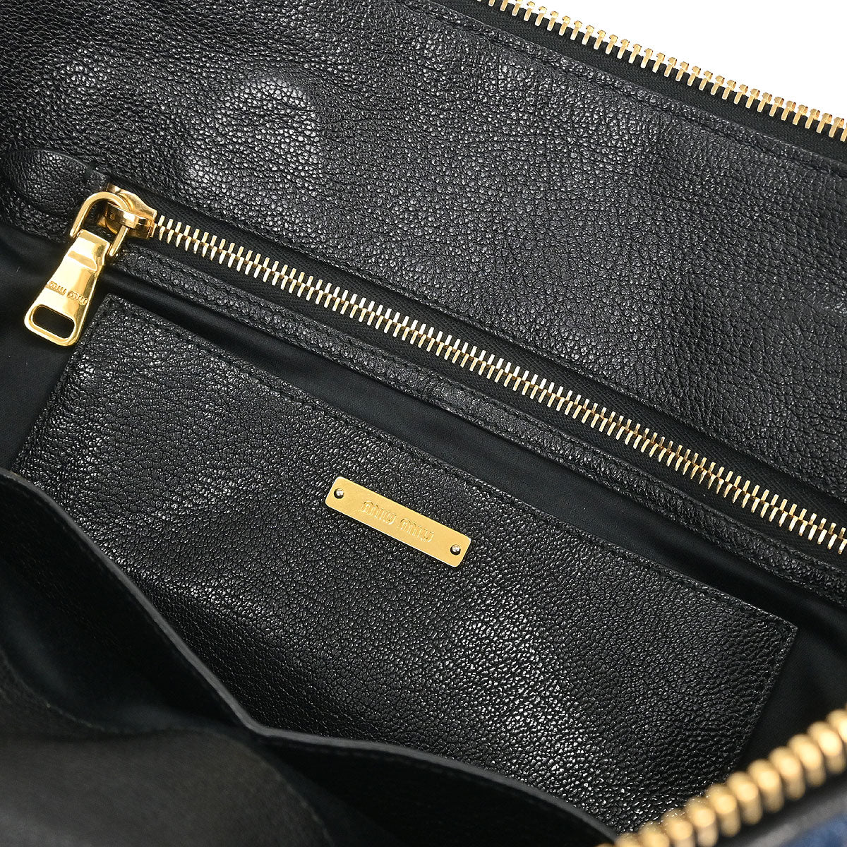 Miu Miu Blue Denim 2way Shoulder Handbag