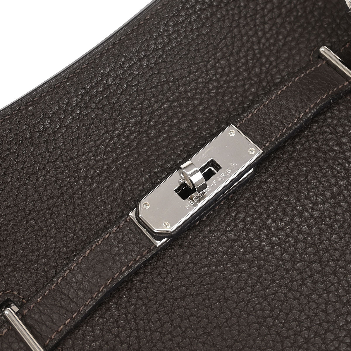 Hermes 2010 Chocolat Taurillon Clemence Jypsiere 28 Shoulder Bag