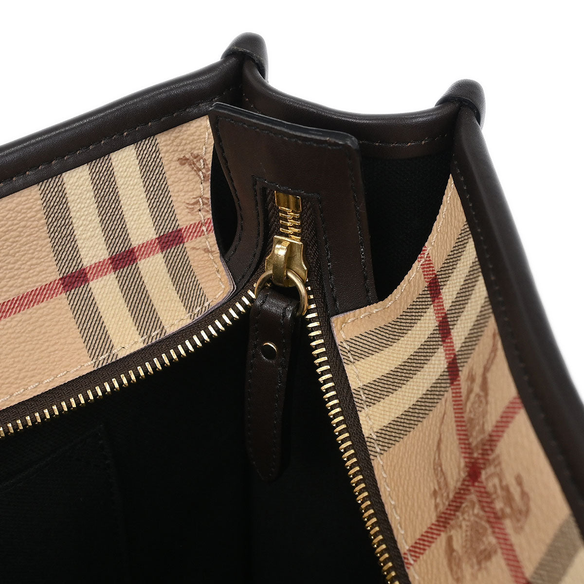 Burberry Beige PVC House Check Tote 2way Shoulder Handbag