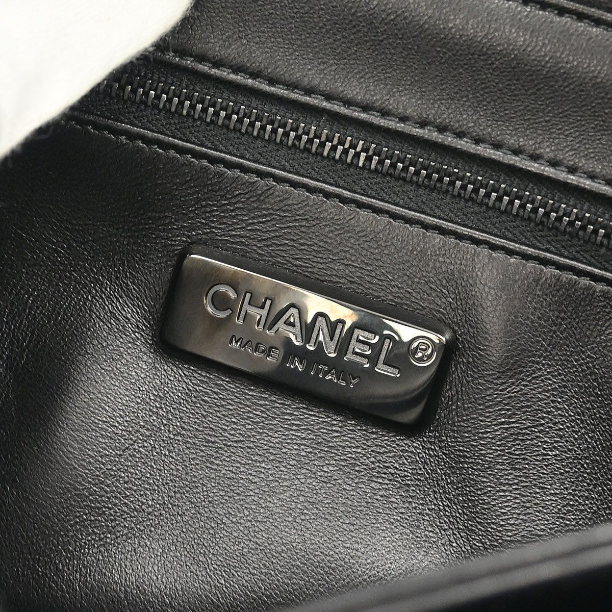 Chanel * 2014-2015 Black Python Perfect Edge Flap Bag 2way Shoulder Handbag