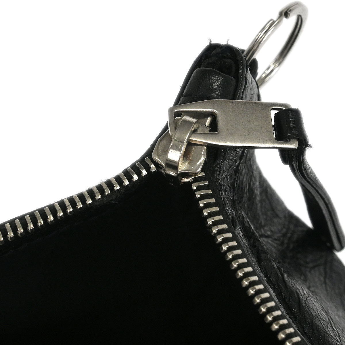 Balenciaga Black Leather Clip L Clutch Bag