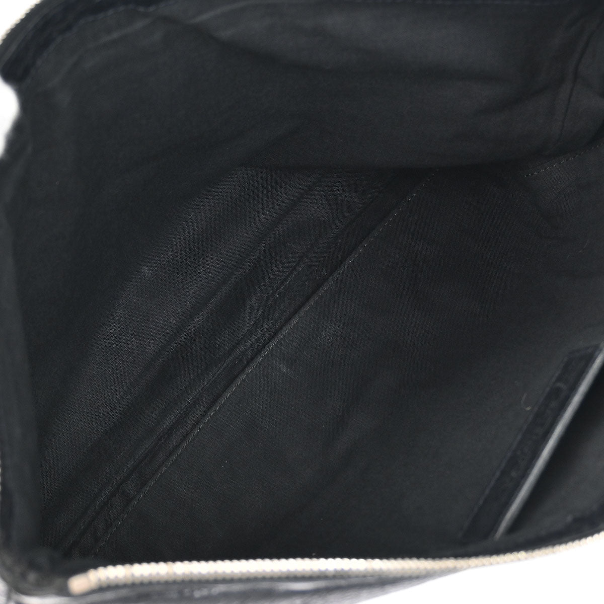 Balenciaga Black Leather Clip L Clutch Bag