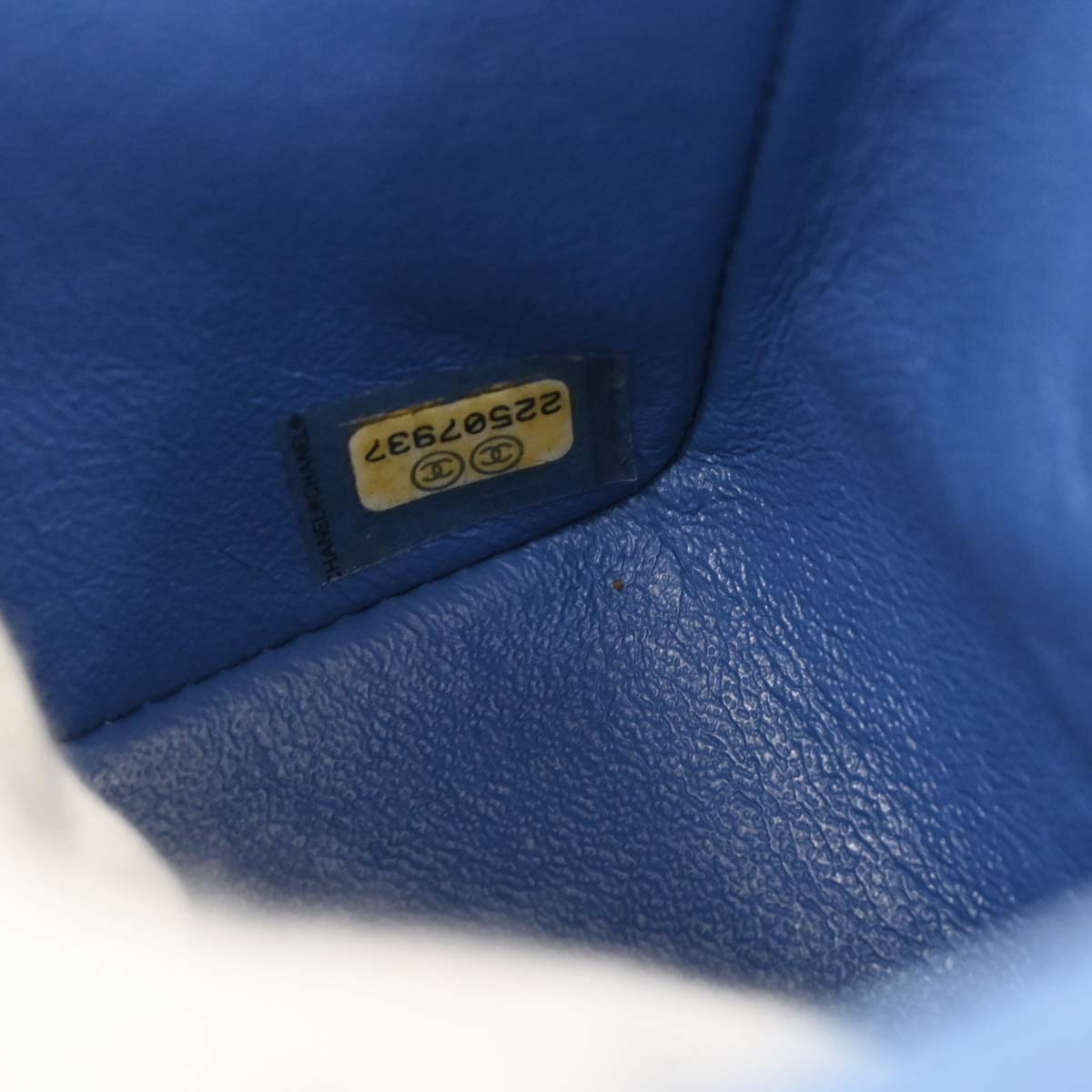 Chanel 2016-2017 Blue Lambskin Mini Classic Square Flap Shoulder Bag