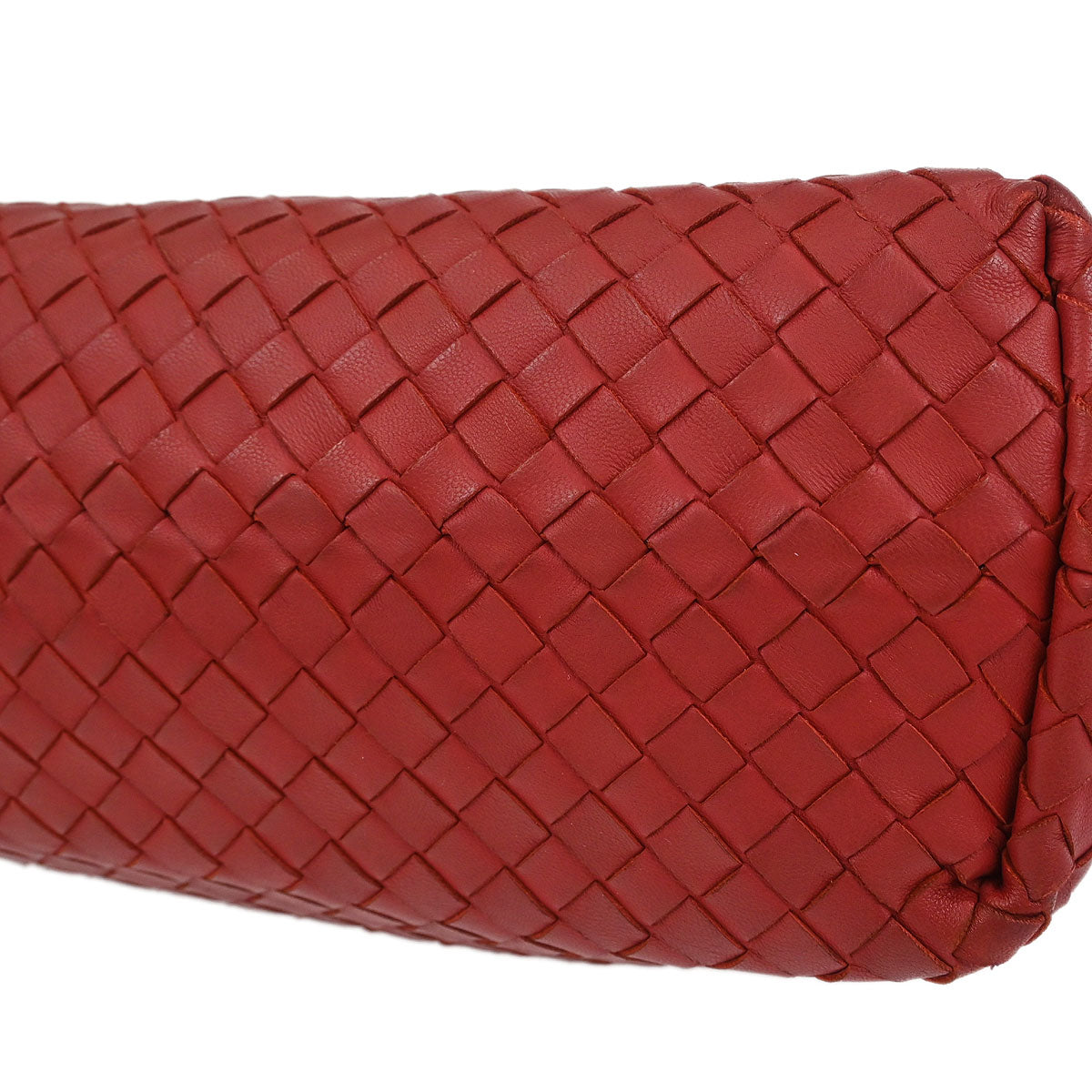 Bottega Veneta Red Intrecciato Handbag