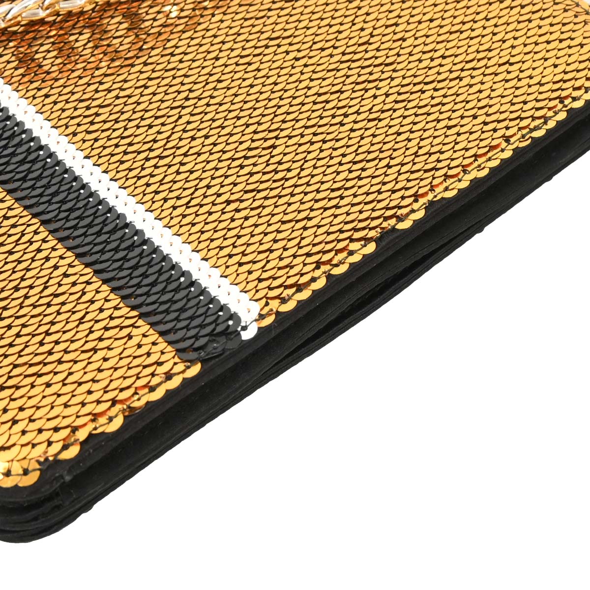Prada Gold Sequins Satin Shoulder Bag