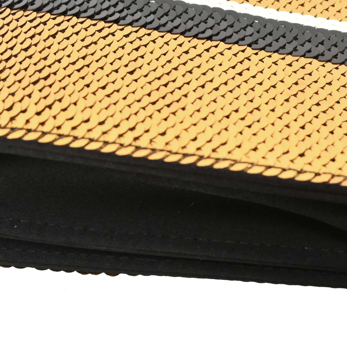 Prada Gold Sequins Satin Shoulder Bag