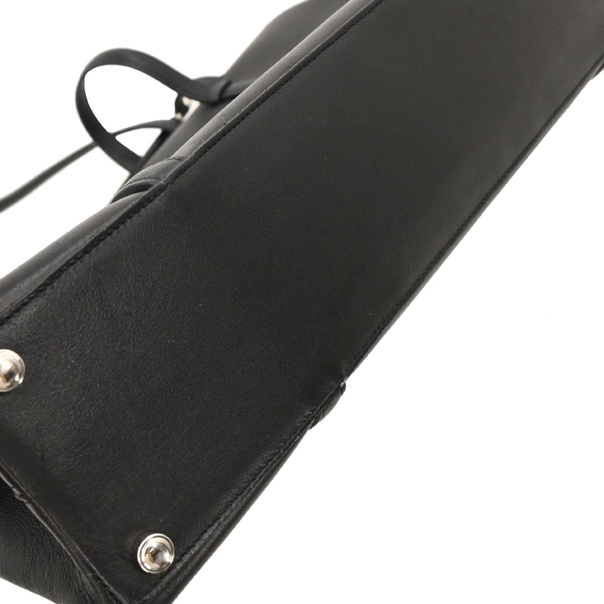 Cartier Black Leather Cabochon Handbag