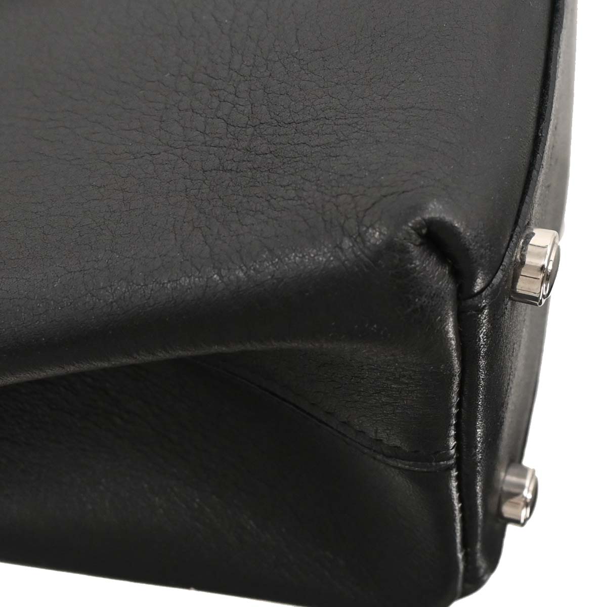 Cartier Black Leather Cabochon Handbag