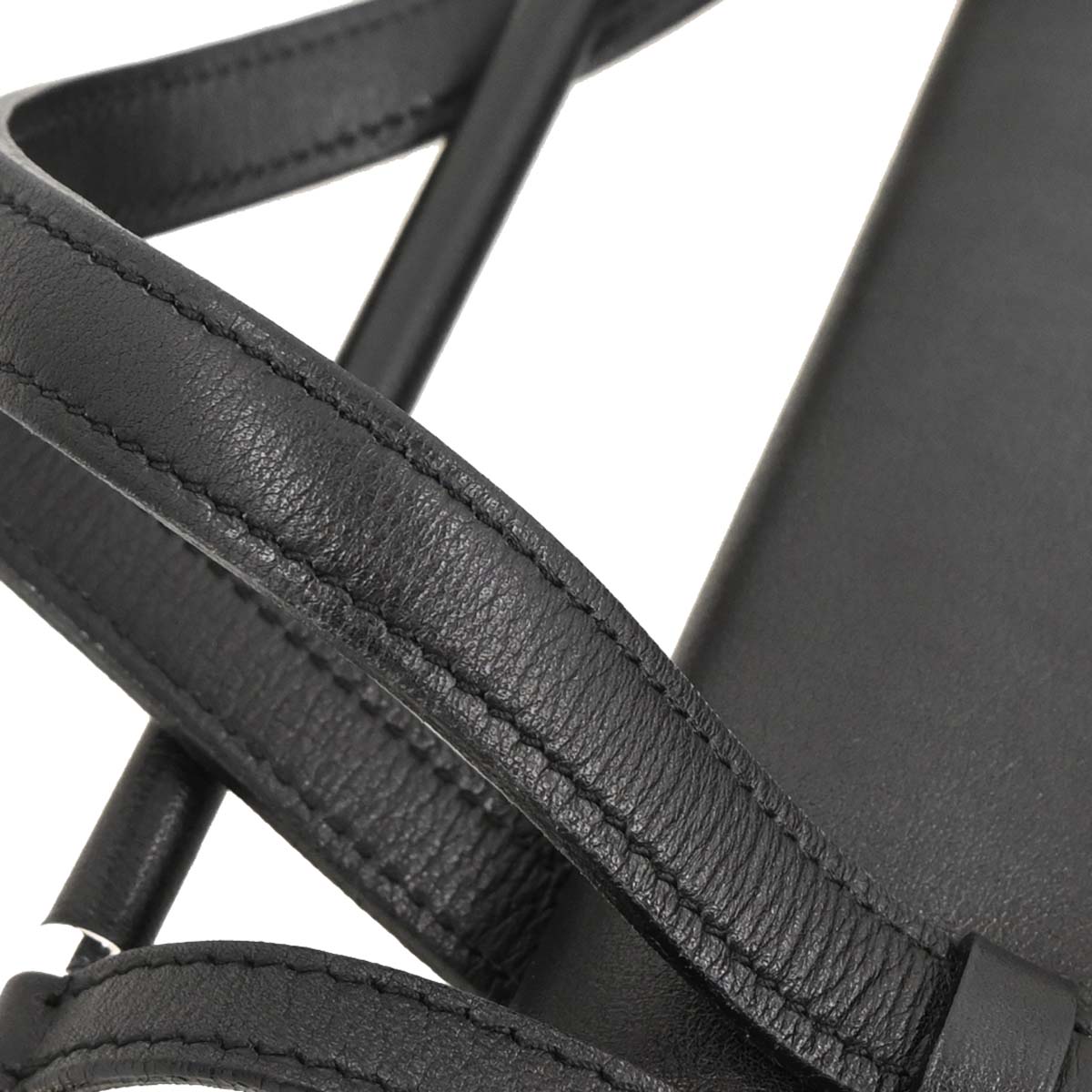 Cartier Black Leather Cabochon Handbag