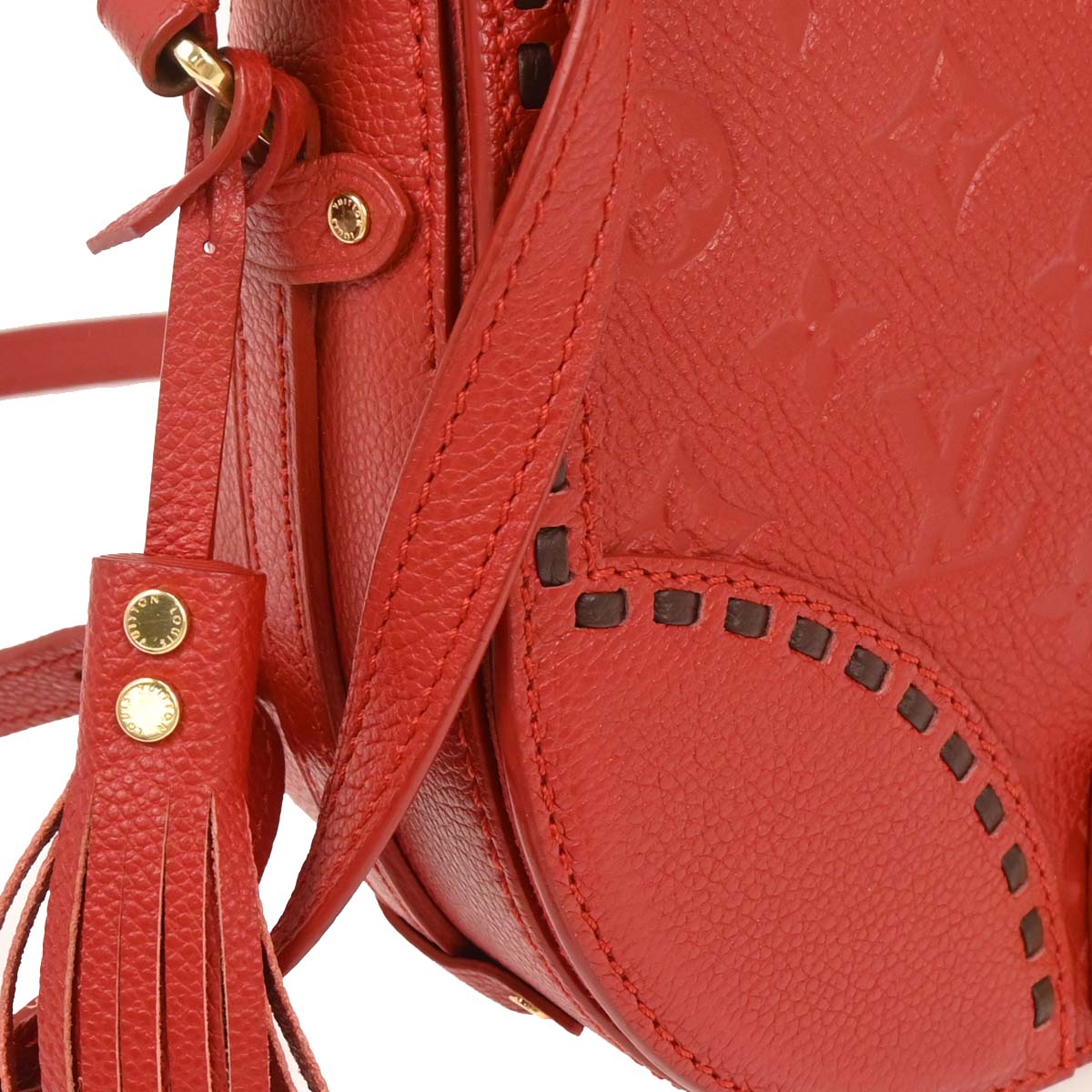 Louis Vuitton 2017 Red Monogram Empreinte Juno Shoulder Bag M43144