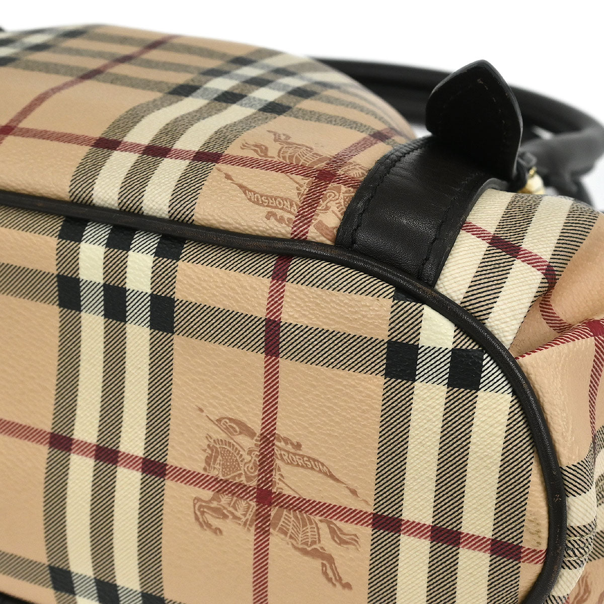 Burberry Beige PVC House Check Hobo Handbag