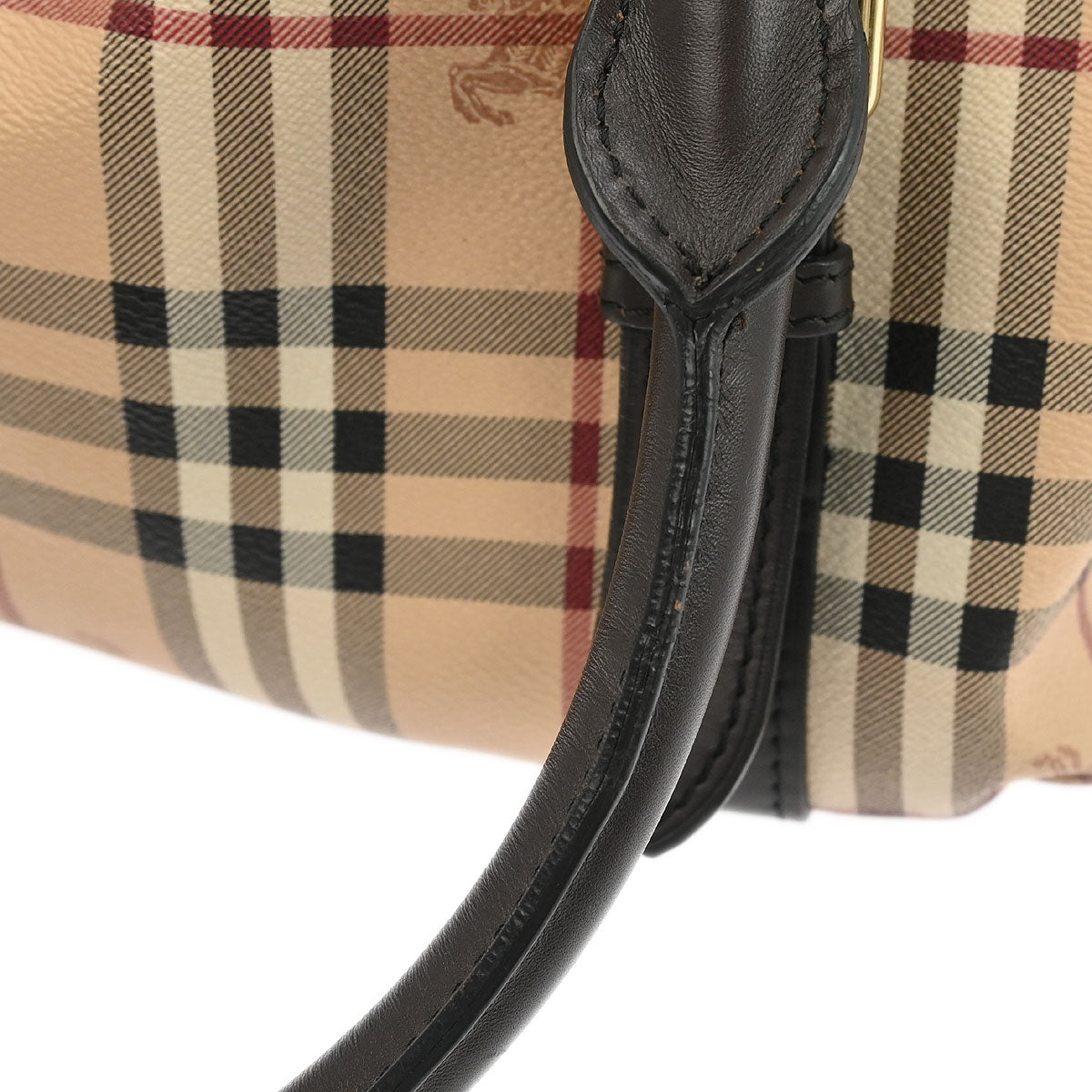 Burberry Beige PVC House Check Hobo Handbag