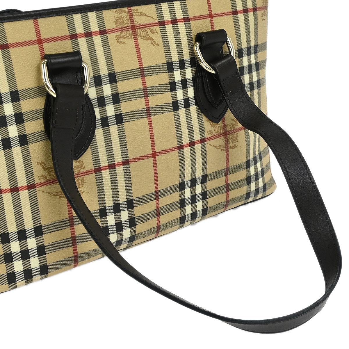 Burberry Beige PVC House Check Tote Handbag