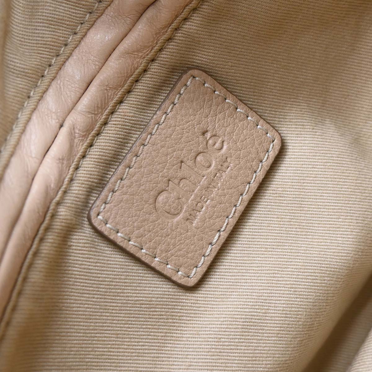 Chloe Beige Leather Paraty 2way Shoulder Handbag