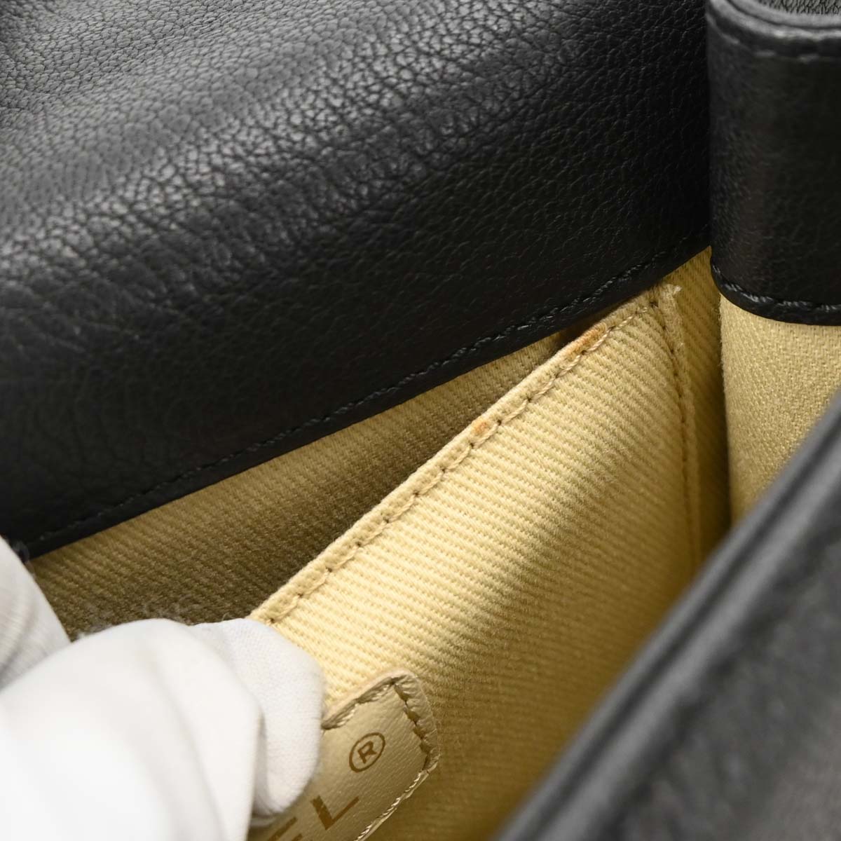 Chanel 2012-2013 Black Goatskin Rita Flap Mademoiselle Lock 2way Shoulder Handbag