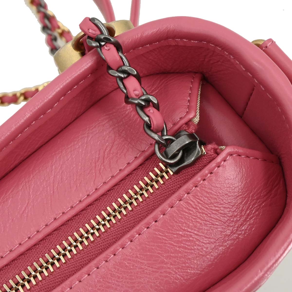 Chanel 2019 Pink Ratan Calfskin Small Gabrielle Shoulder Bag
