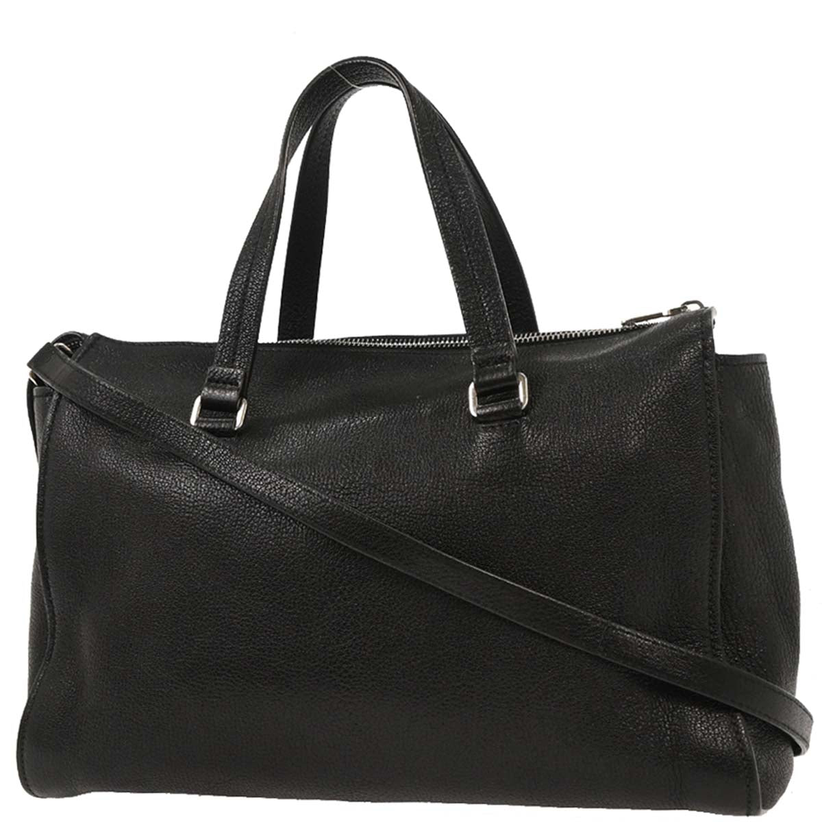 Miu Miu Black Leather 2way Shoulder Tote Handbag