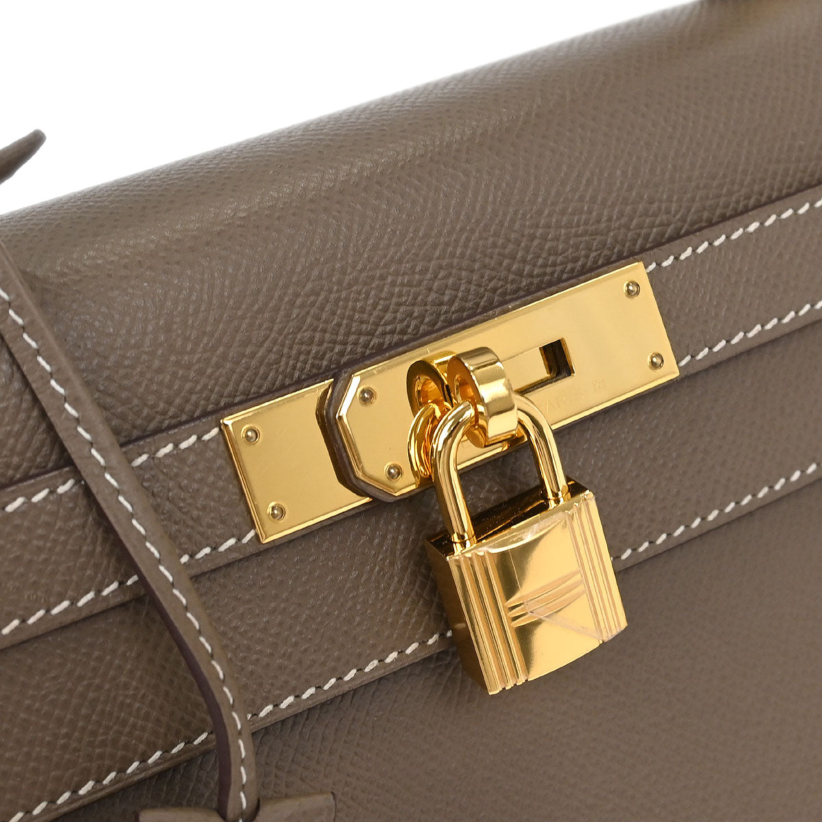 Hermes Etoupe Epsom Kelly 28 Sellier 2way Shoulder Handbag