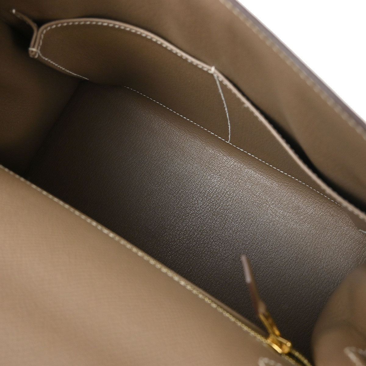 Hermes Etoupe Epsom Kelly 28 Sellier 2way Shoulder Handbag