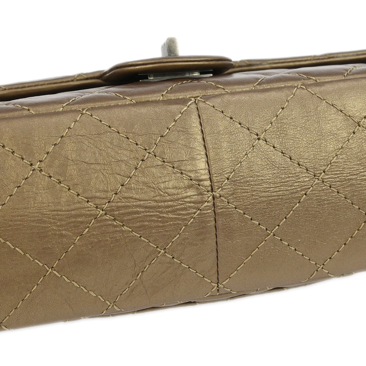 Chanel Bronze Calfskin 2.55 Double Flap Shoulder Bag