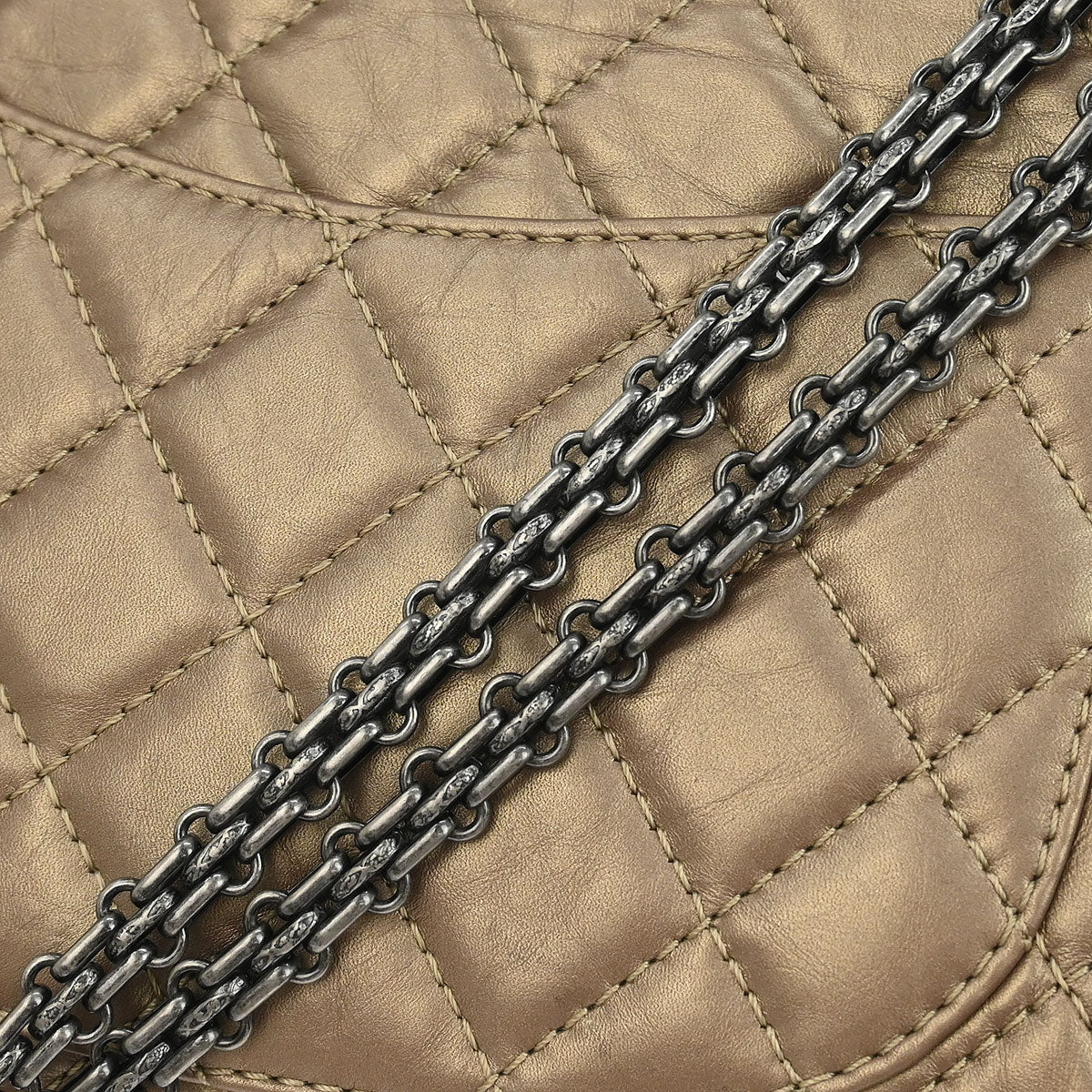 Chanel Bronze Calfskin 2.55 Double Flap Shoulder Bag