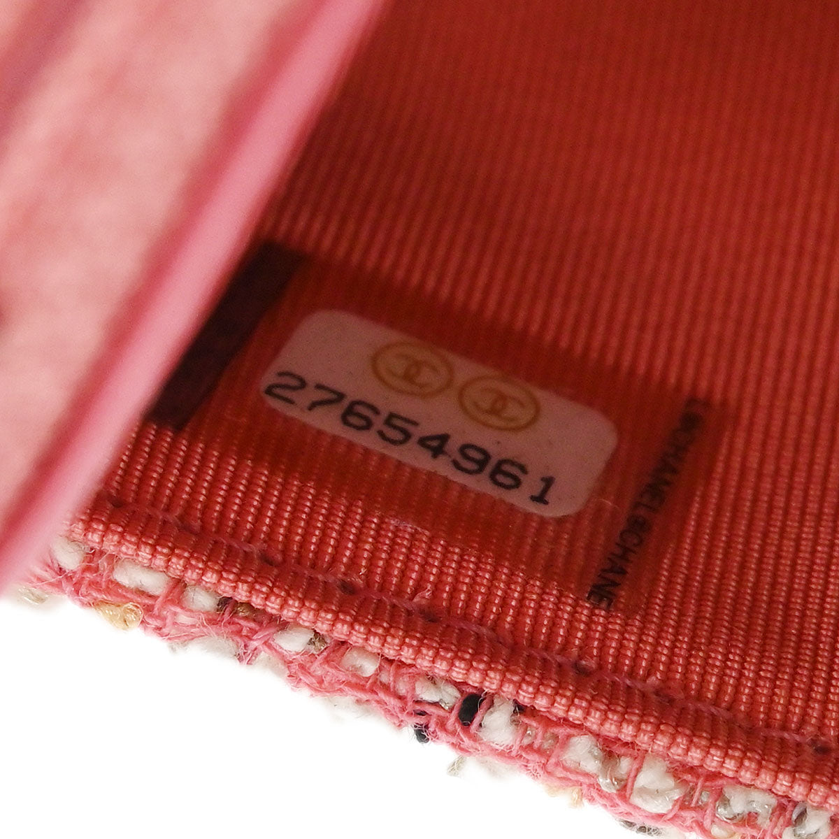 Chanel 2019 Pink Tweed Mademoiselle Lock Classic WOC Wallet On Chain