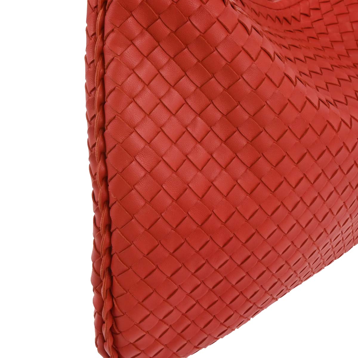 Bottega Veneta Red Intrecciato Hobo Handbag