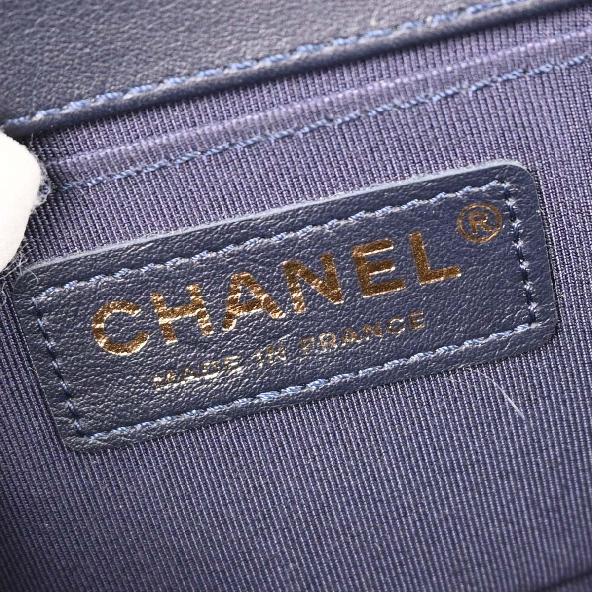 Boy Chanel 2018-2019 Navy Lambskin Small Chain Shoulder Bag