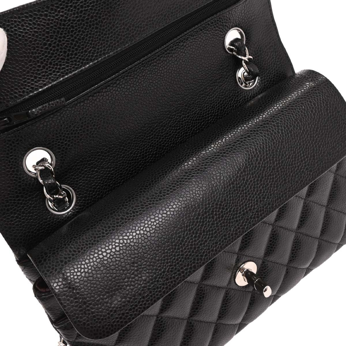Chanel Black Caviar Small Classic Double Flap Shoulder Bag