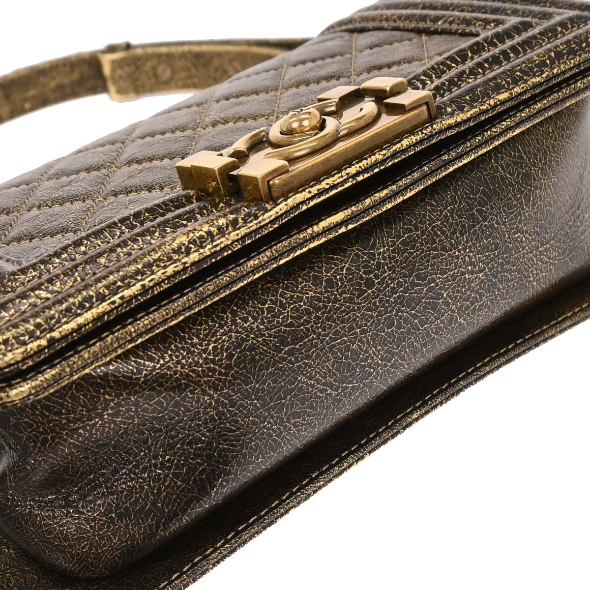 Boy Chanel 2017-2018 Gold Calfskin Small Chain Shoulder Bag