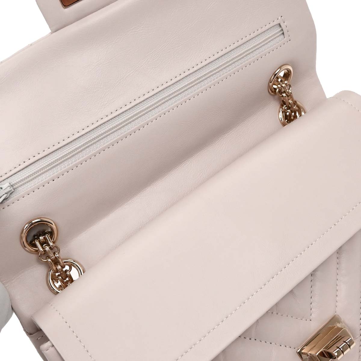 Chanel 2018-2019 Light Pink Lambskin Chevron Small Classic Double Flap Shoulder Bag