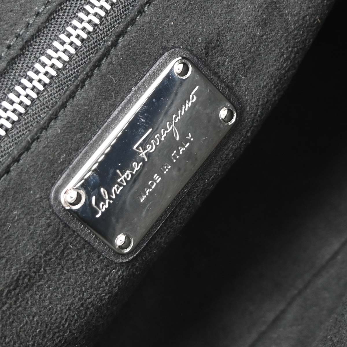 Salvatore Ferragamo Black 2way Shoulder Tote Bag