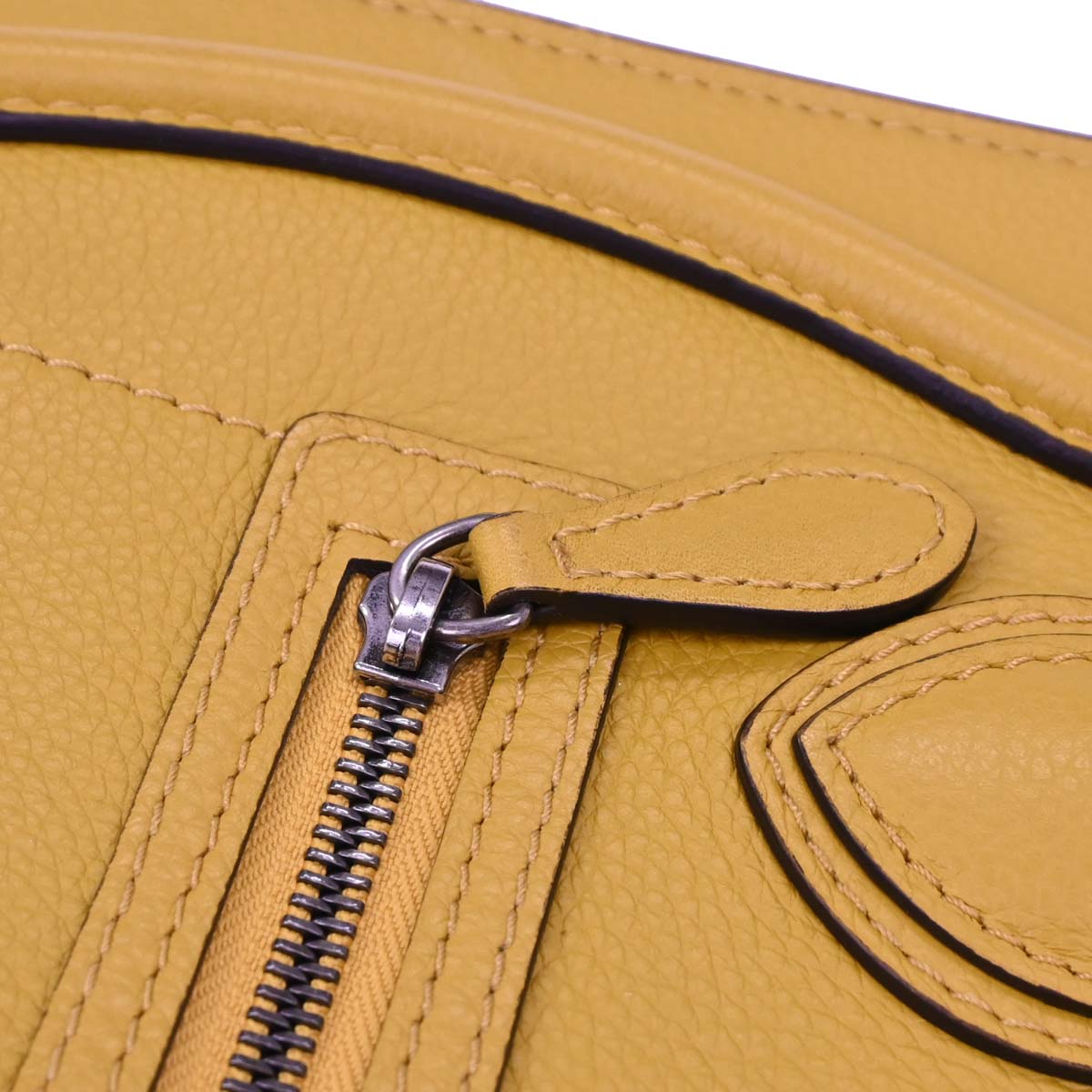 Celine Yellow Leather Micro Luggage Tote Bag