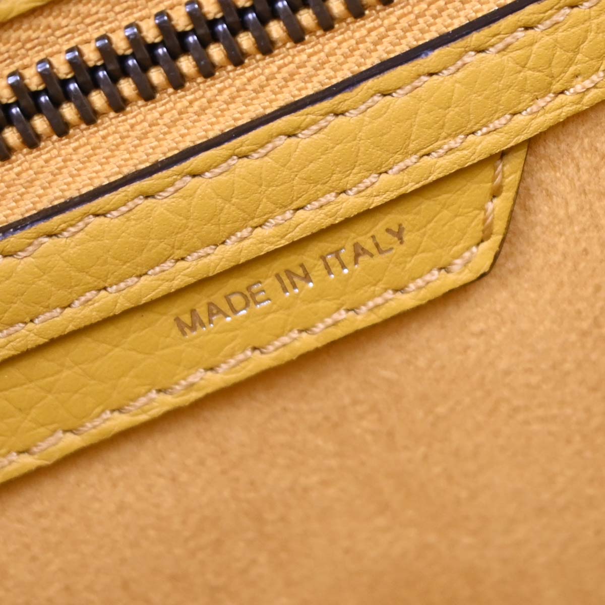 Celine Yellow Leather Micro Luggage Tote Bag