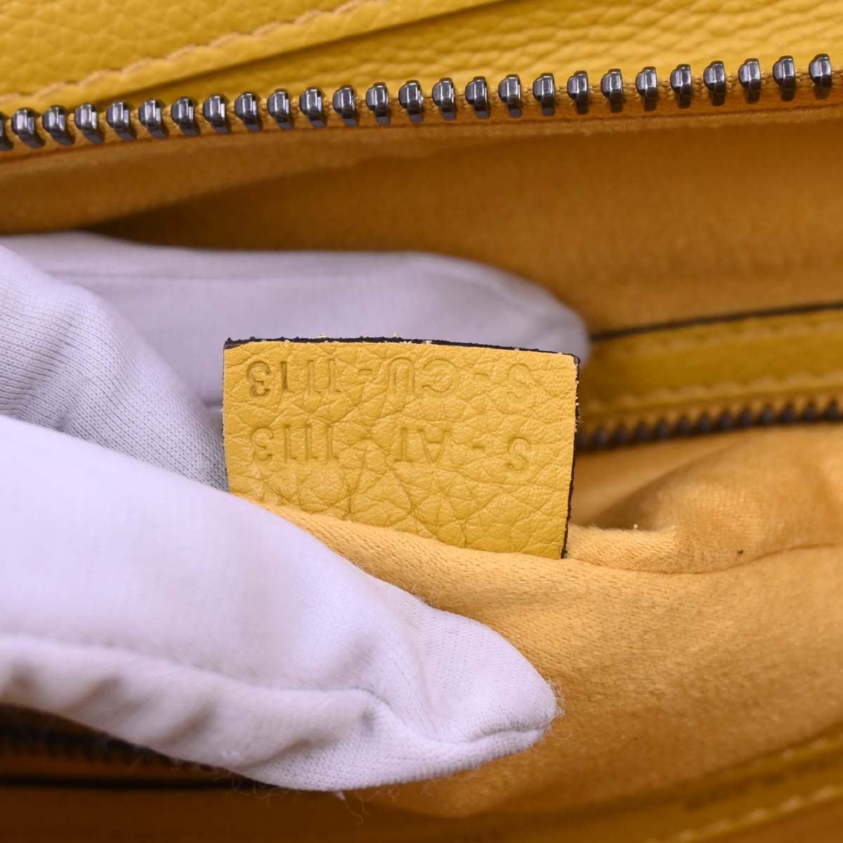 Celine Yellow Leather Micro Luggage Tote Bag