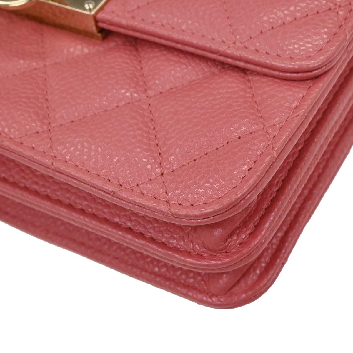 Chanel 2018 Pink Caviar Classic WOC Wallet On Chain