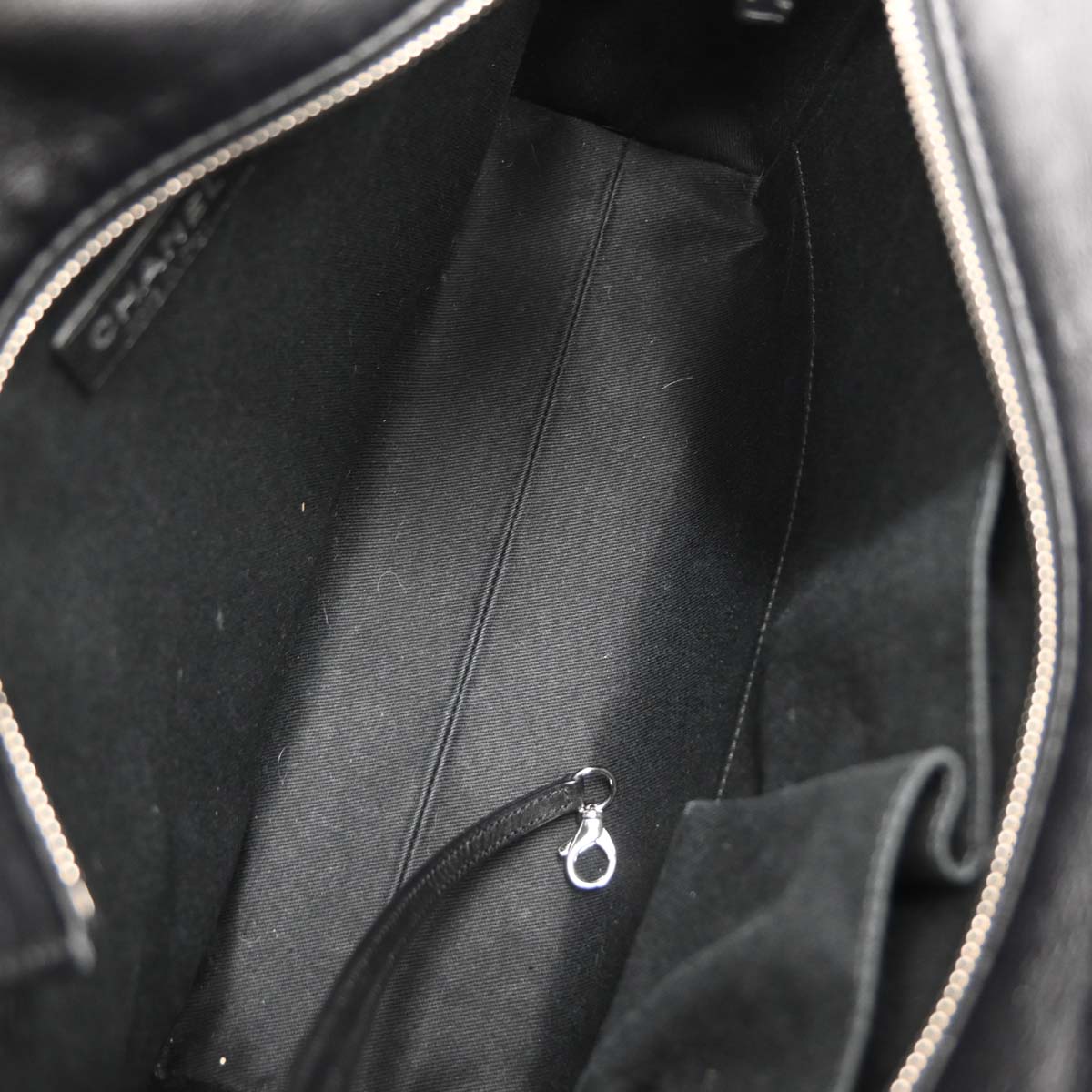 Chanel Black Calfskin Shoulder Tote Bag