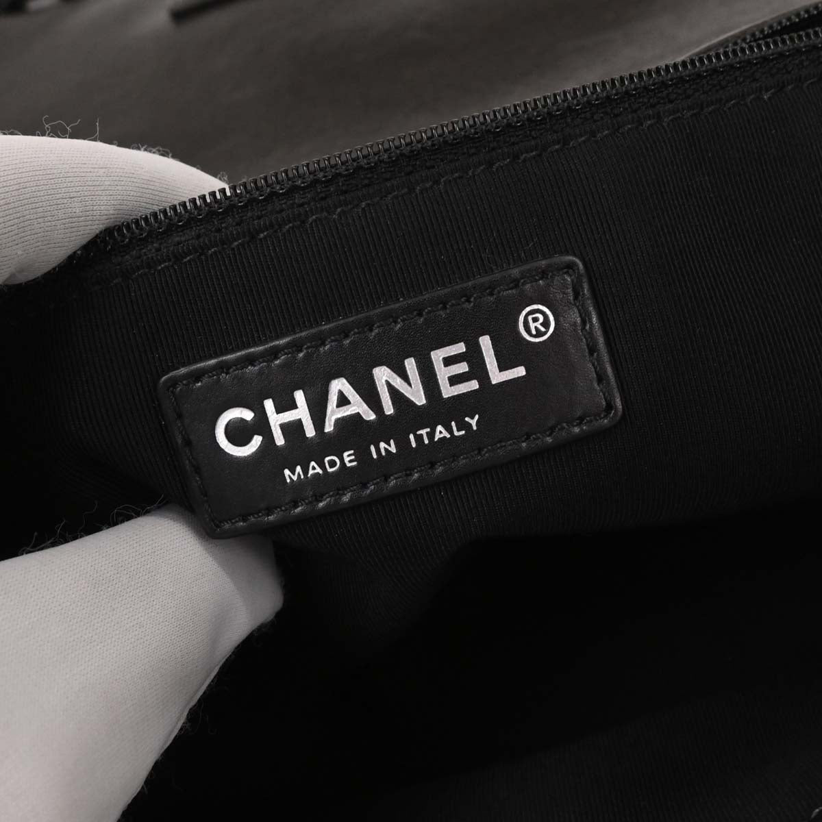 Chanel 2012 Gray Calfskin Luxury Line Chain Shoulder Bag